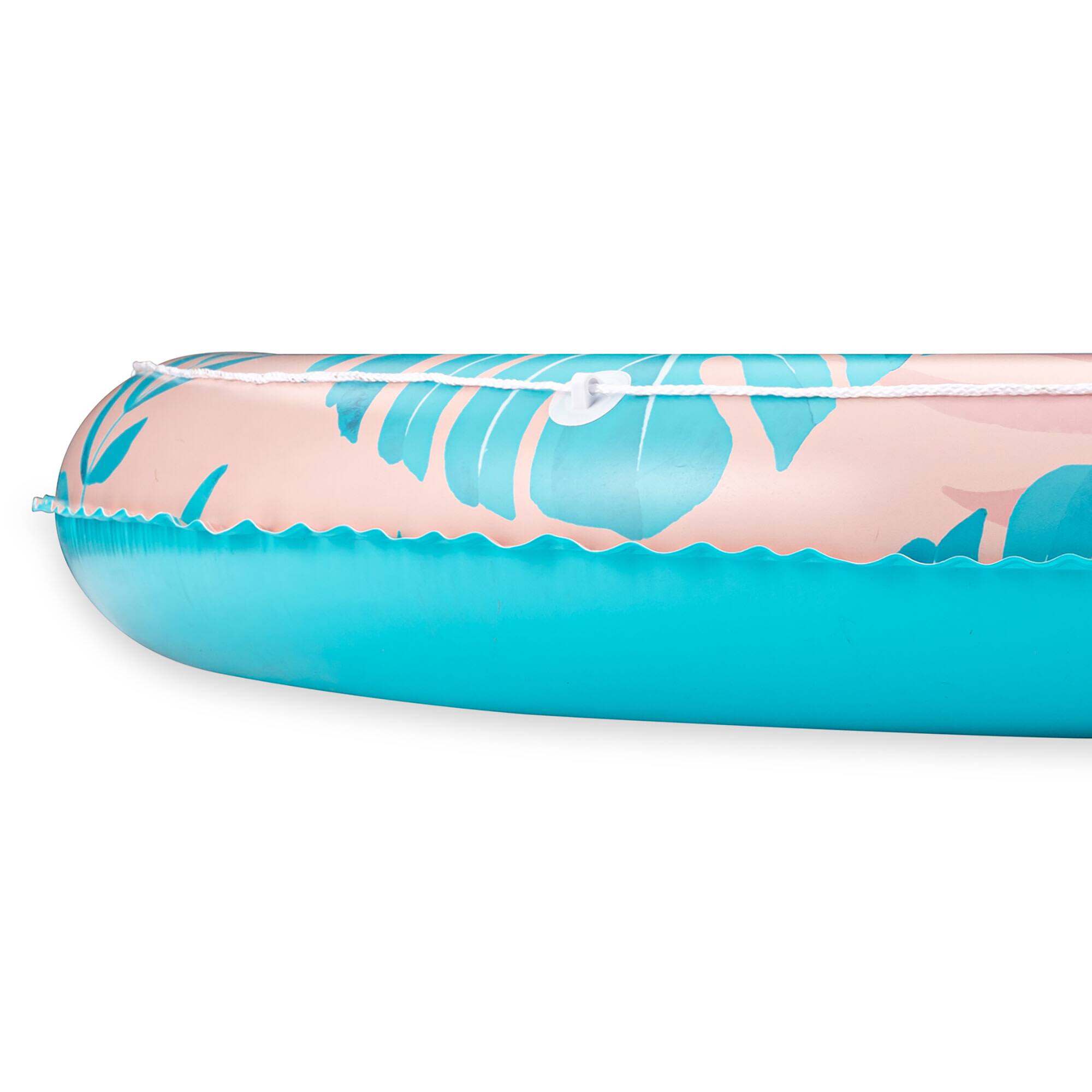 Funsicle 65" Round Pink & Blue Palm Island Float Round Inflatable Pool & Water Lounge